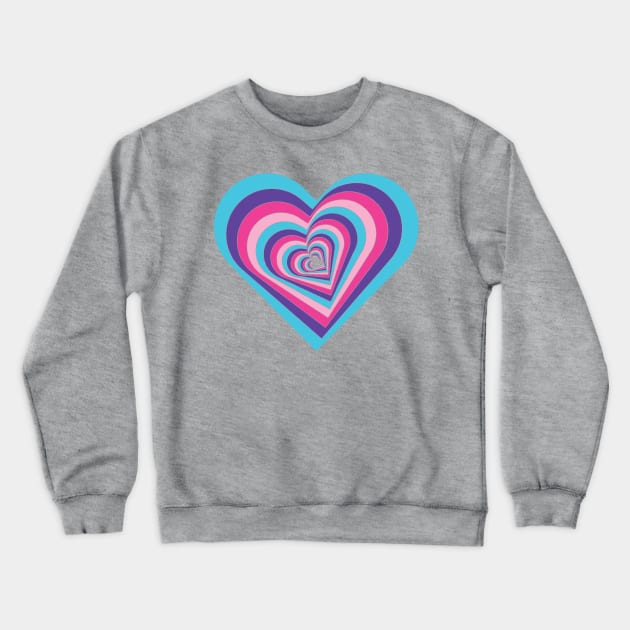 Falling in Love Valentine's Day Heart Pattern Crewneck Sweatshirt by Vector Deluxe